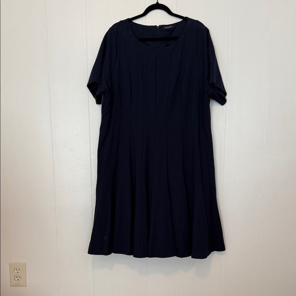 Lands' End Navy Midi Dress